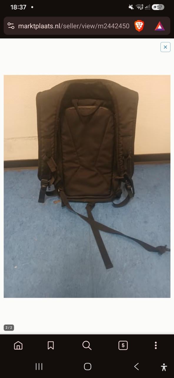 Sling Hard‑Shell Rugzak – Zwart