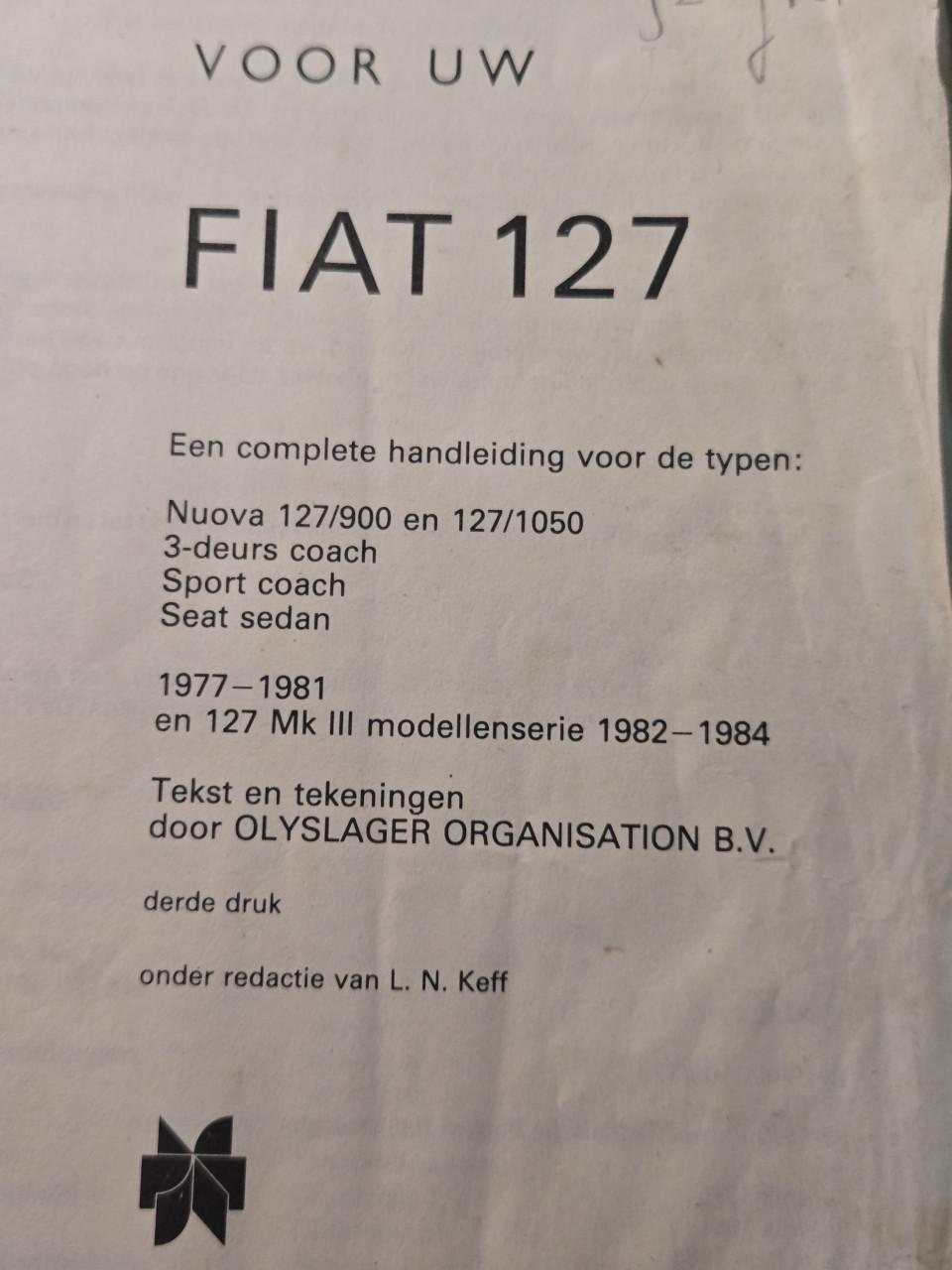 Vraagbaak handleiding voor de Fiat 127 Nuova en MKIII.