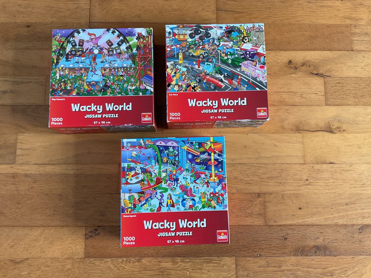 3 Wacky World puzzels alles voor € 6