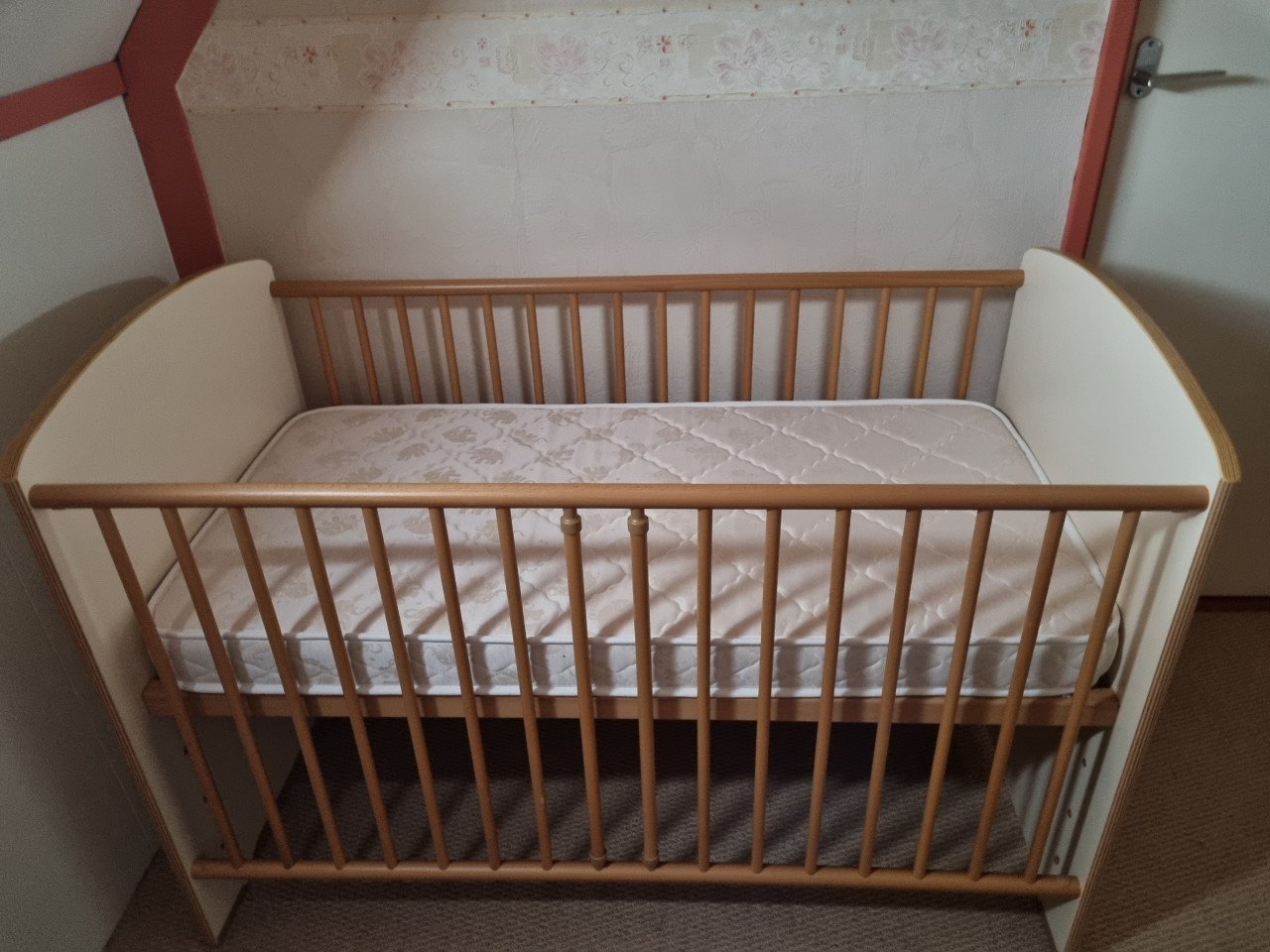 Kinderledikant met matras en 2 seizoenen dekbed