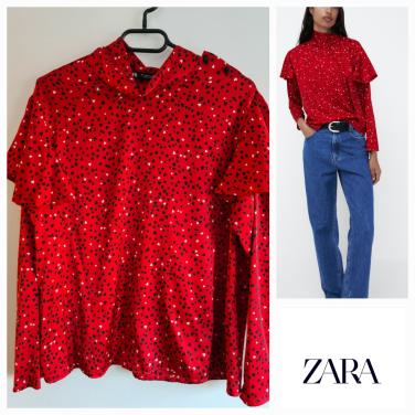 Nieuw! Rode blouse van Zara Maat M