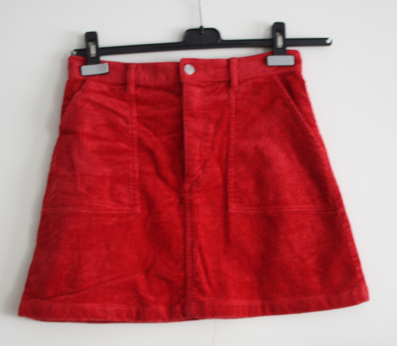 Rode rib rok maat 38