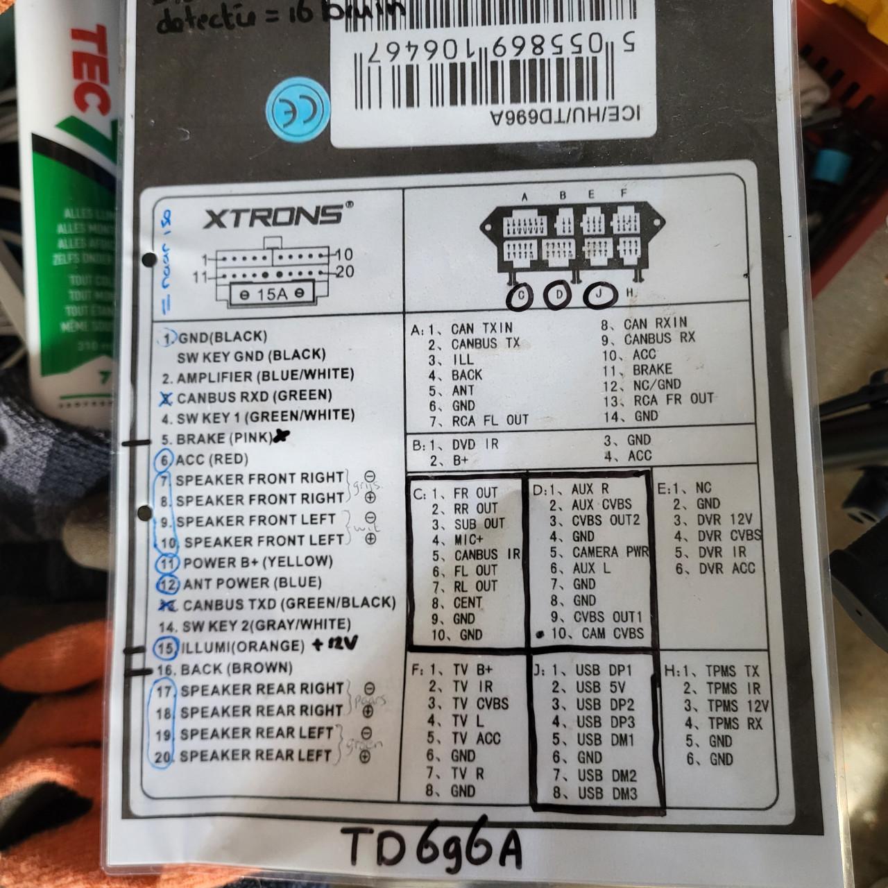 Android auto radio/CD speler