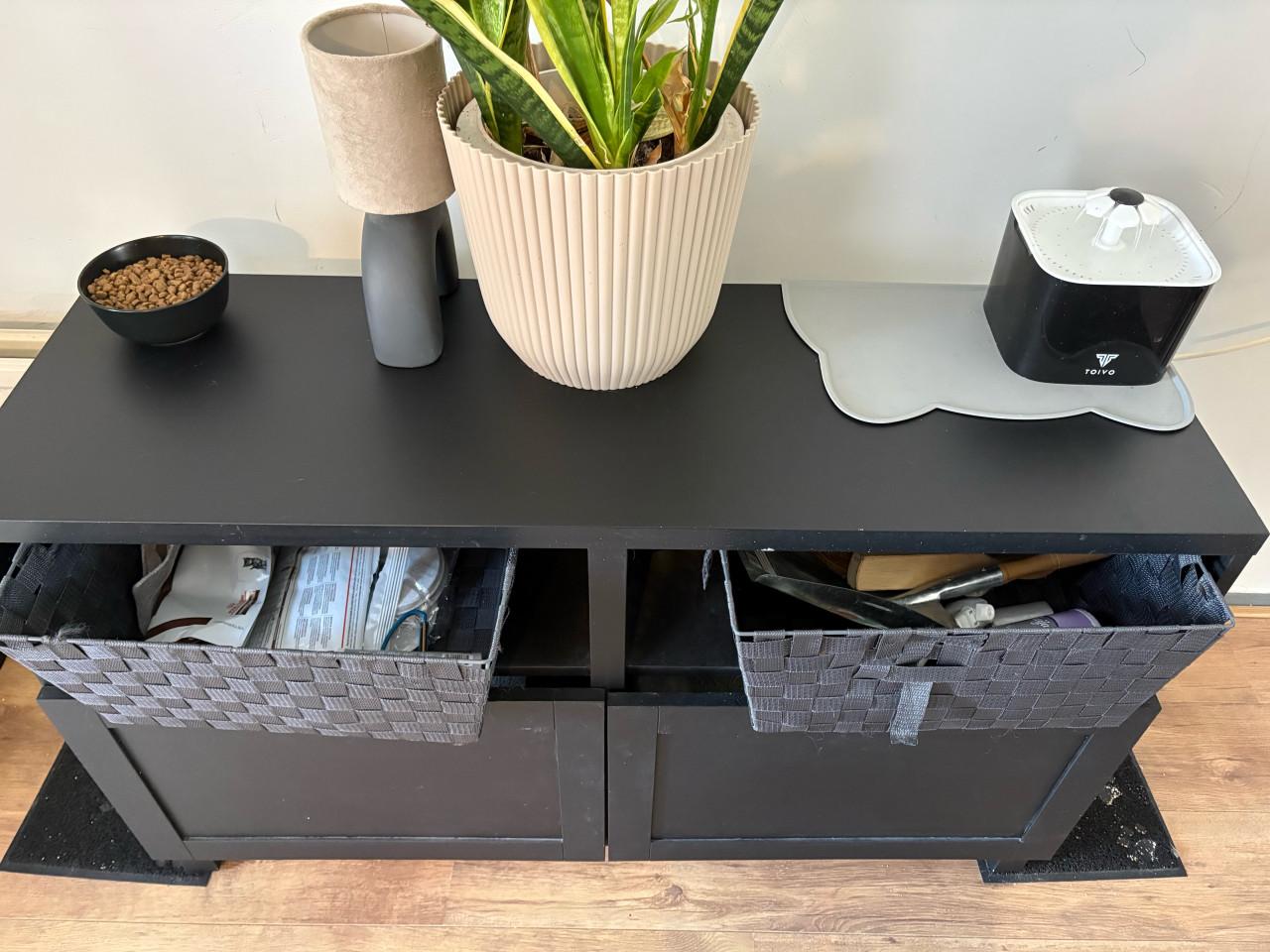 Dressoir met ruimte voor kattenbakken