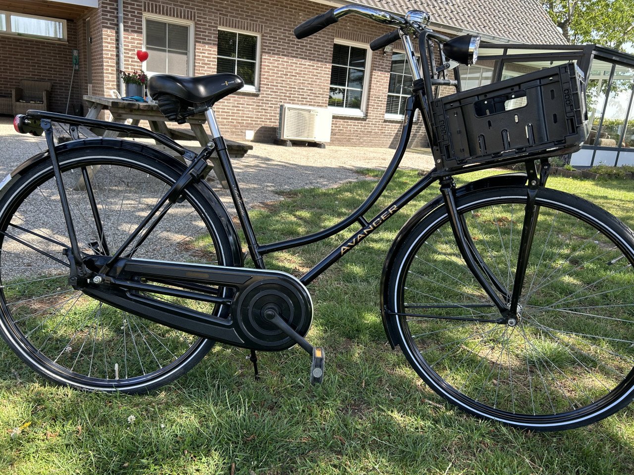 Omafiets, 28 inch met krat