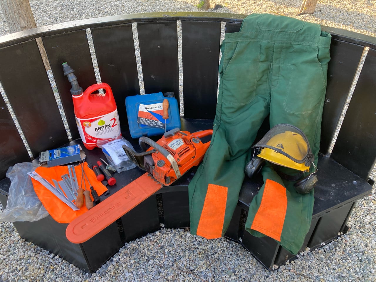 Husqvarna 346 XP kettingzaag en alle toebehoren