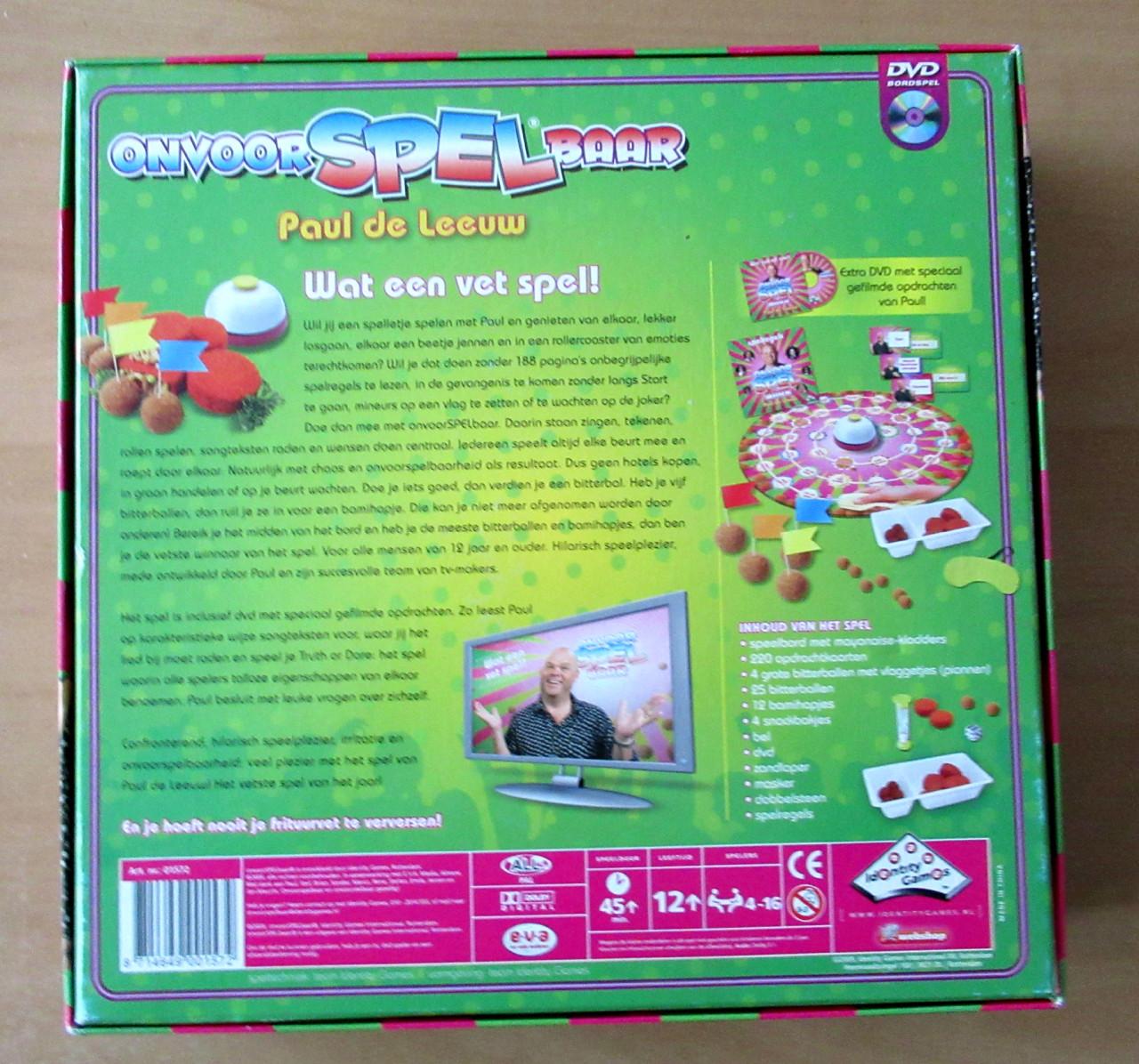 Een geweldig gezelschapsspel ONVOORSPELBAAR van Paul de Leeuw