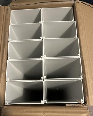 10 meter nieuwe kabelgoot 10 x 6 cm / 10 x 1 meter