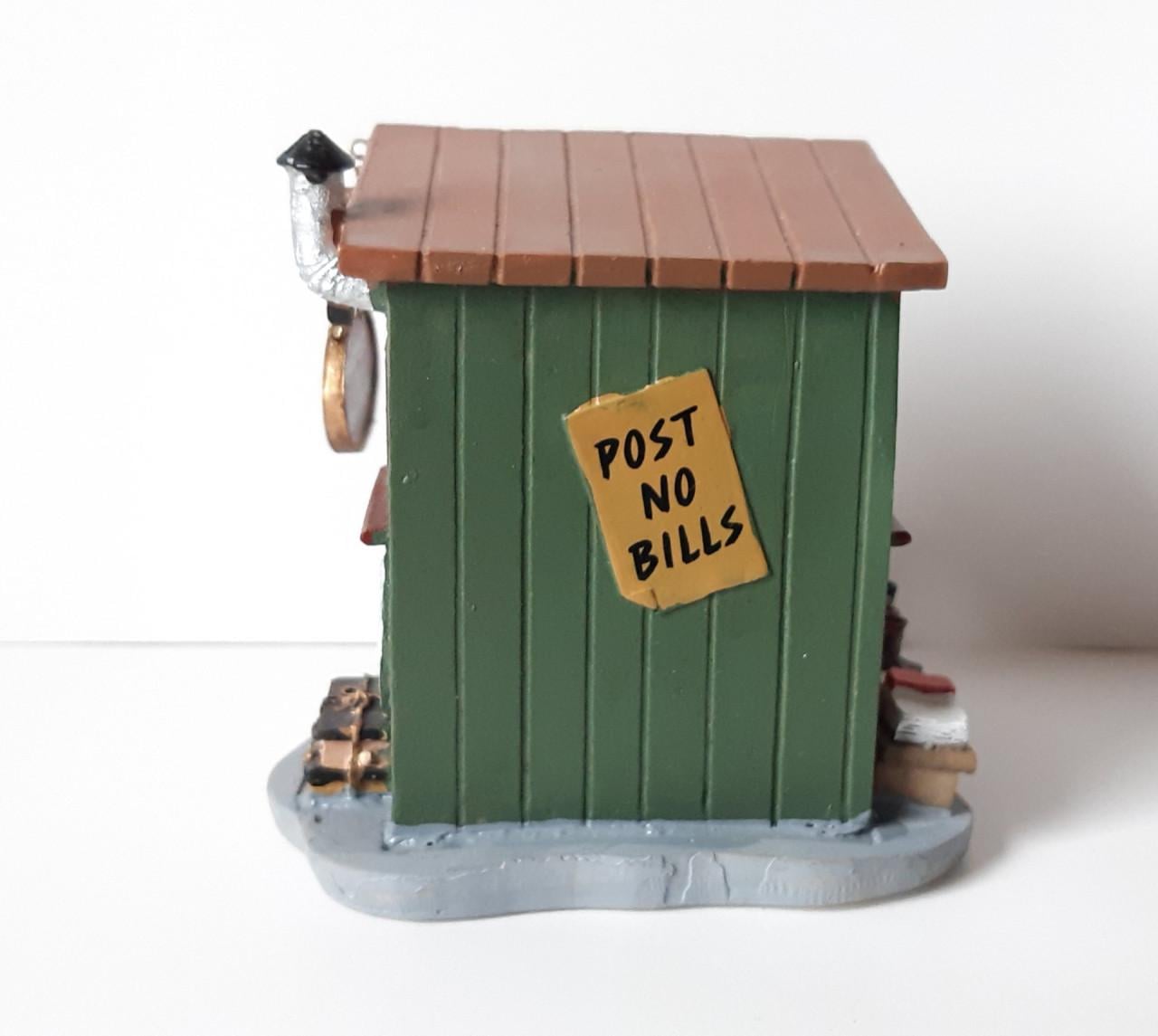Lemaxdecoratie schoenpoets winkel: Willie’s Shineshack, kersthuisje.