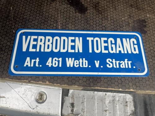 Waarschuwingsbord " Verboden toegang " Aluminium