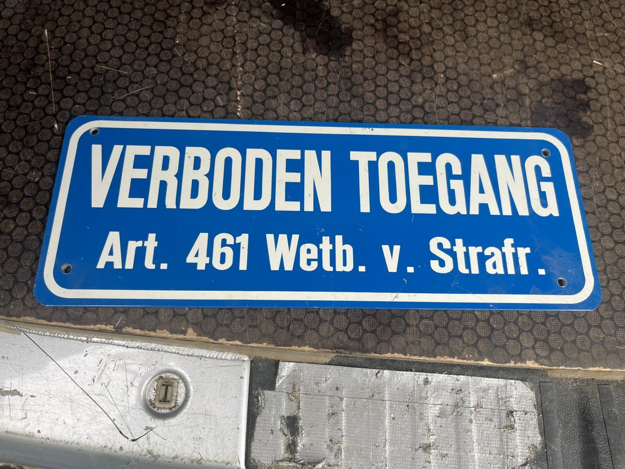 Waarschuwingsbord " Verboden toegang " Aluminium