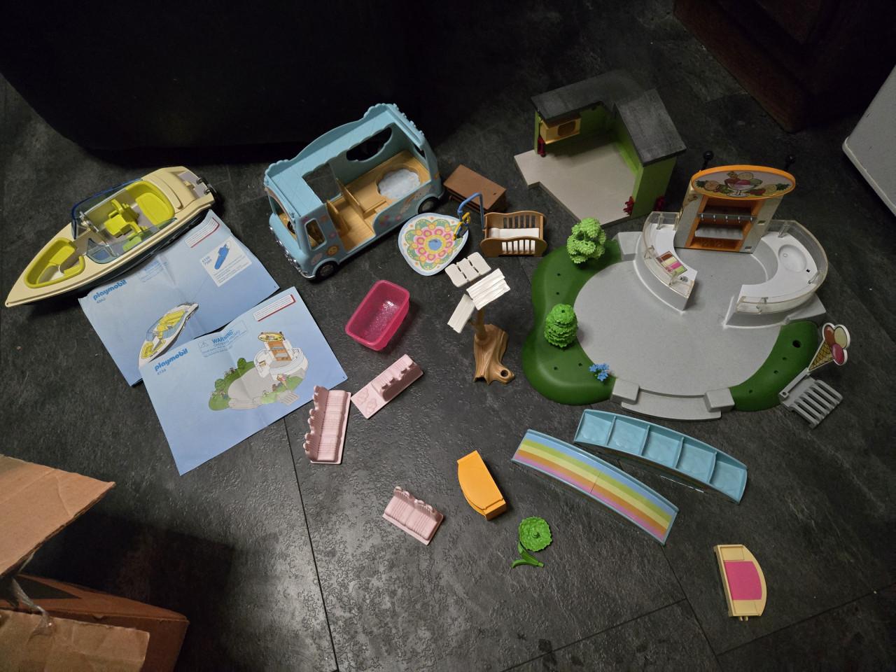 Playmobil oa: babybus, speedboot en ijssalon