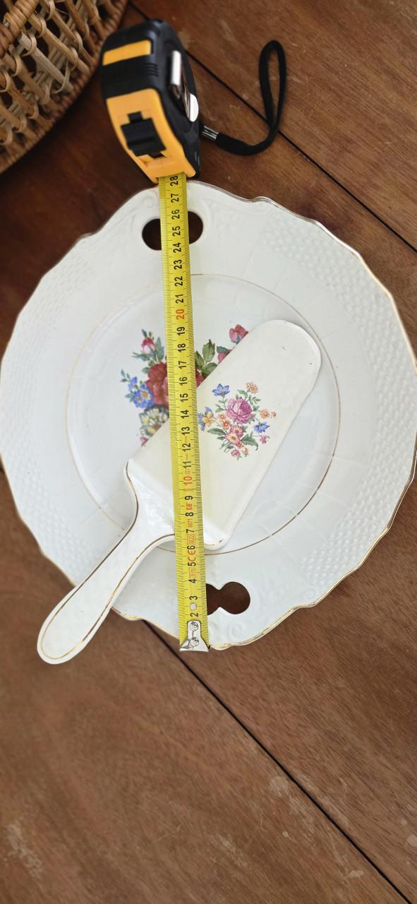 Fanse petit four schaal met taart schep 🤎