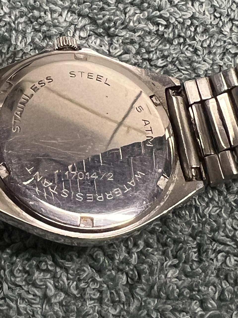 MARTI heren horloge met datum swiss made Moet nieuwe batterij in