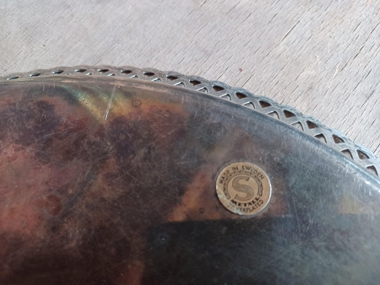 Vintage verzilverd dienblad