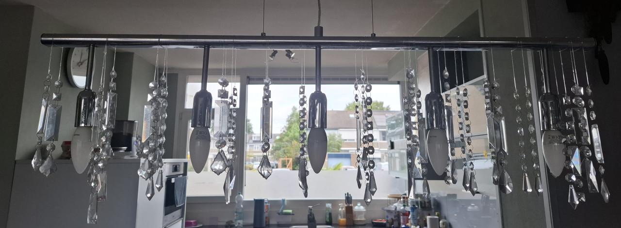 Hanglamp met kristallen