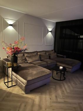 Luxe velvet U-lounge bank