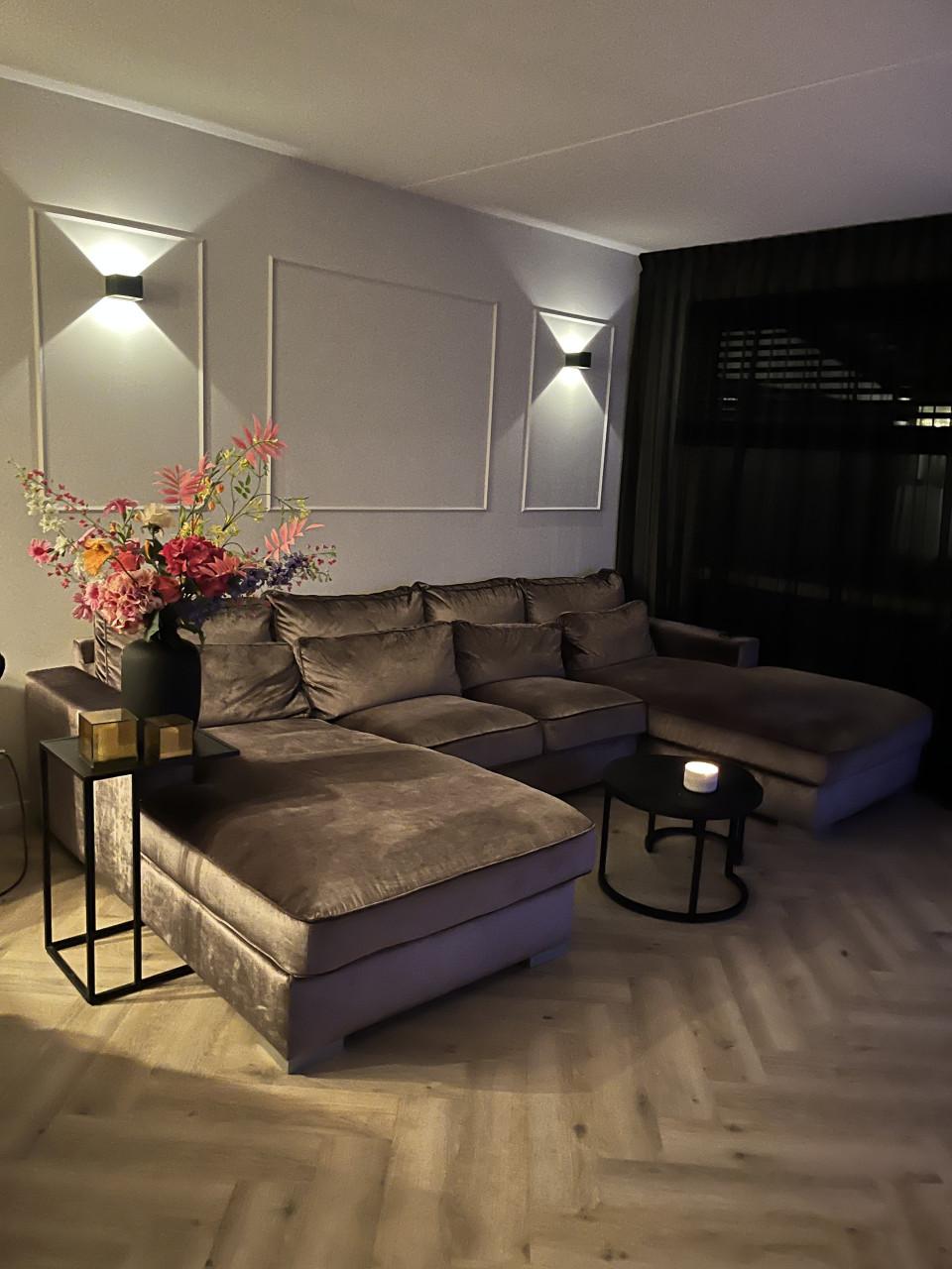 Luxe velvet U-lounge bank