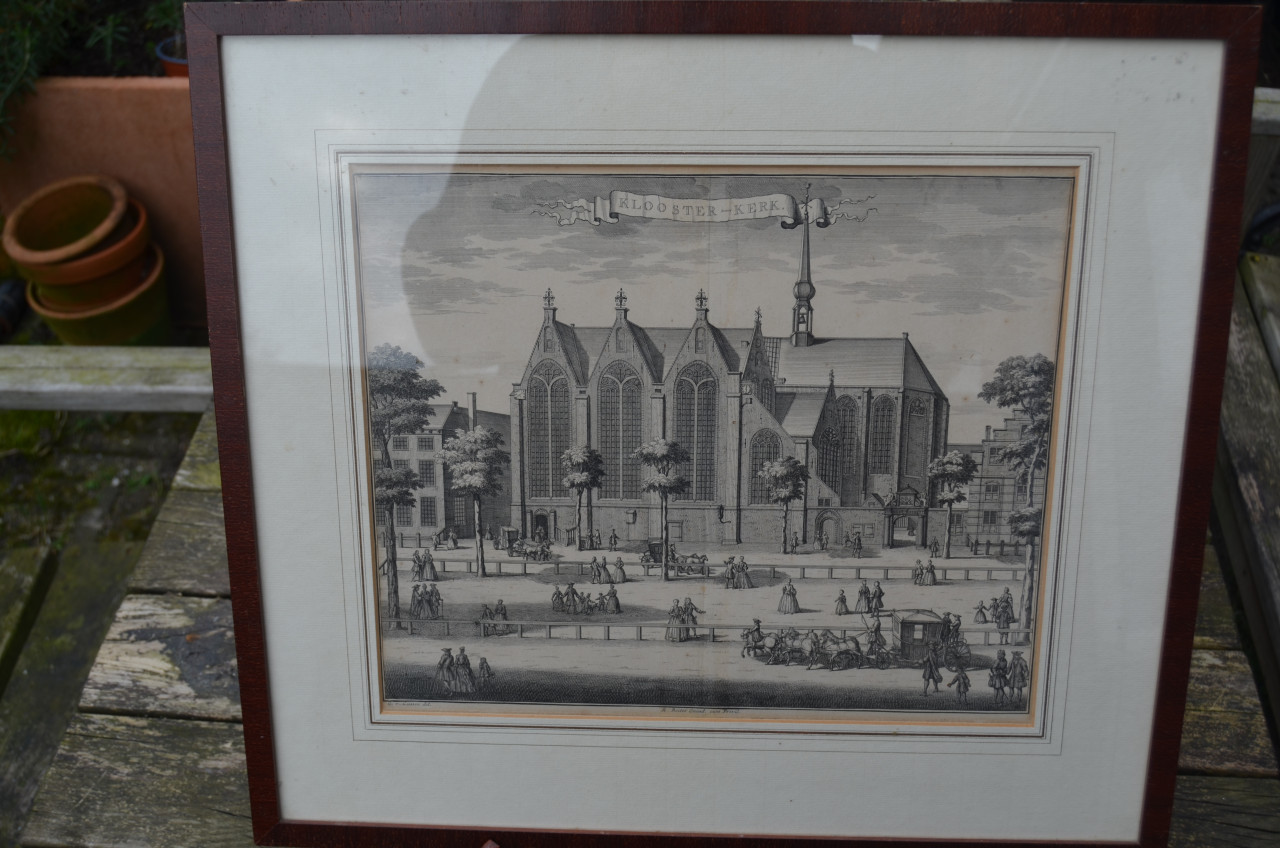 Ets Kloosterkerk Den Haag Gerrit van Giessen ca 1750
