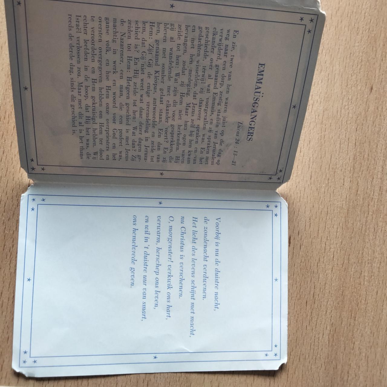 Diverse Bijbelse plaatjes en boekjes