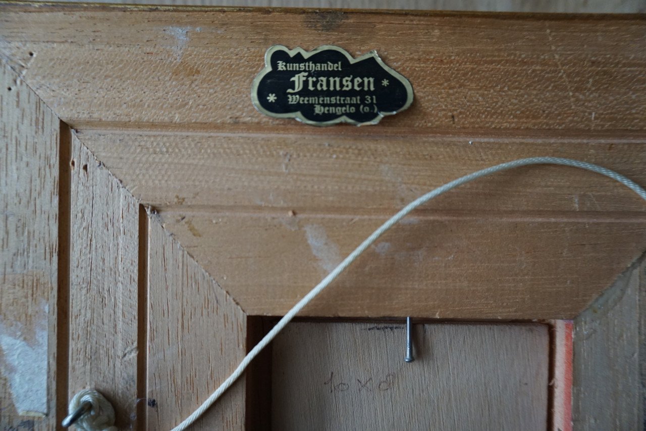 Leuk miniatuur schilderijtje zeegezicht