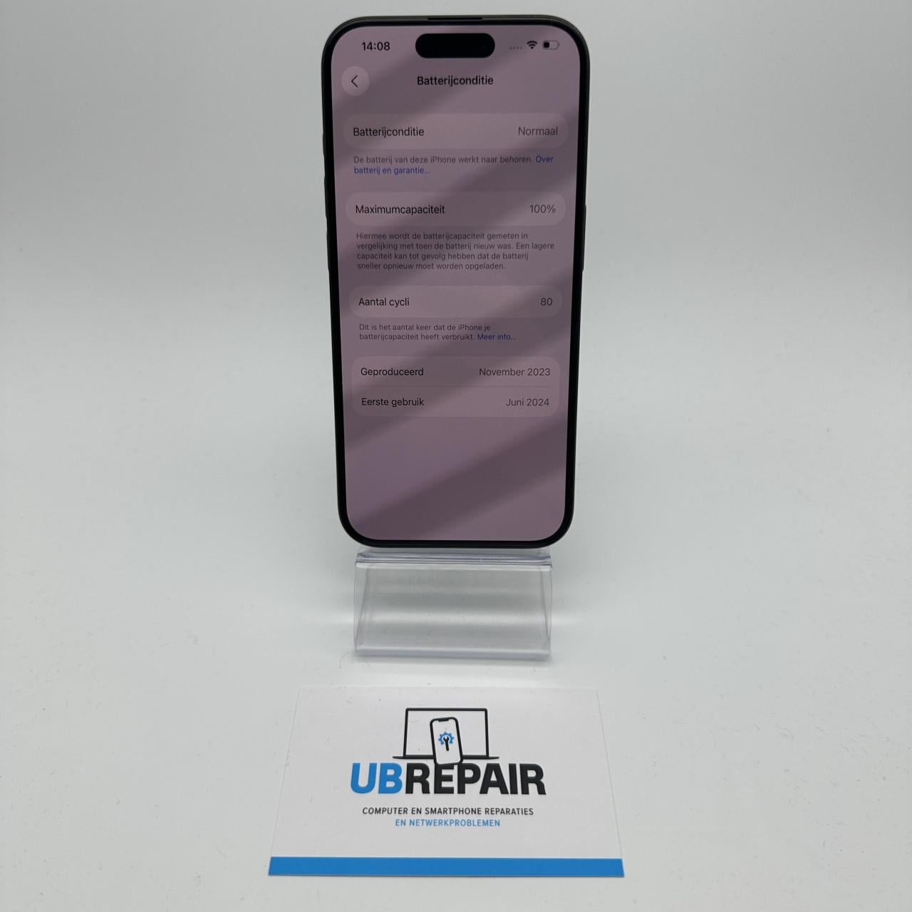 Apple iPhone 15 pro 128 GB zwart titanium