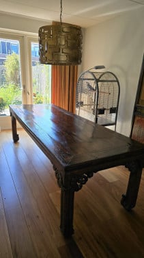 Antieke chinese houten tafel voor 8 personen