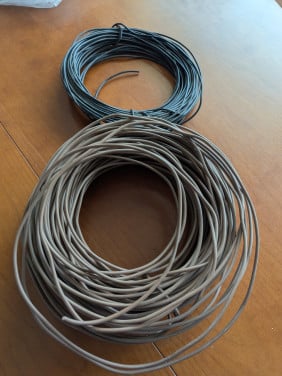 Installatiedraad bruin en zwart