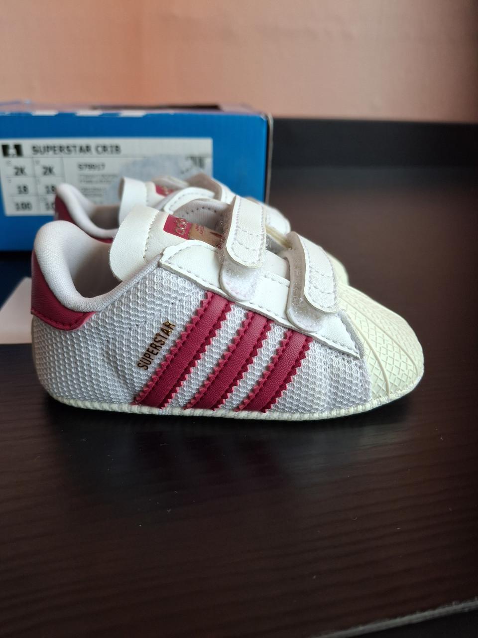Baby schoentjes adidas roze/wit
