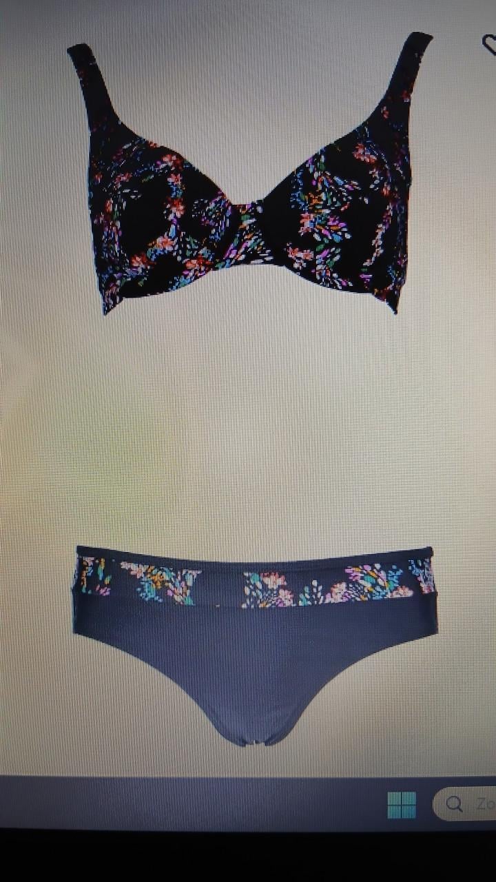 Bikini nieuw zwart +kleuren B80 beugelbikini 42 petite fleur