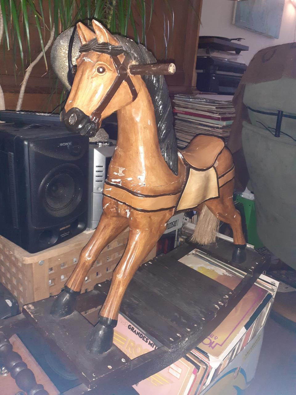 Kermis Schommel Paard - Vintage - van Hout -Origineel