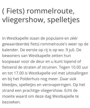 Fiets rommelroute en meer
