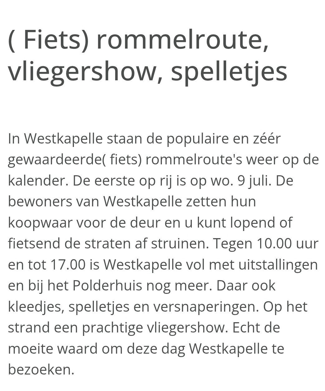Fiets rommelroute en meer