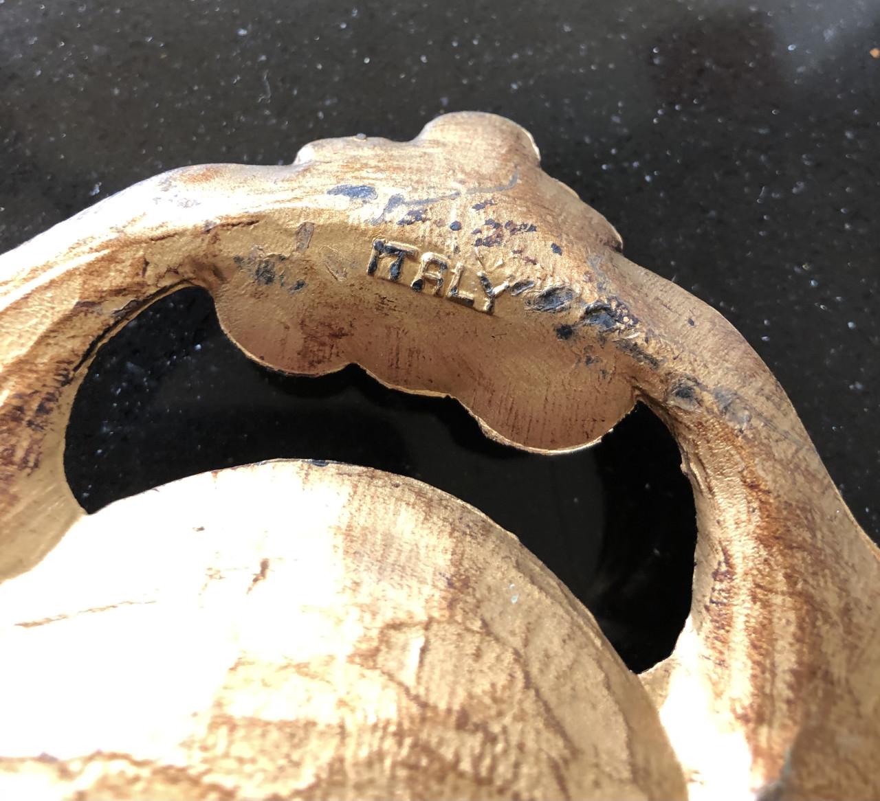 Mooi brocante Florentijns houten dienblad