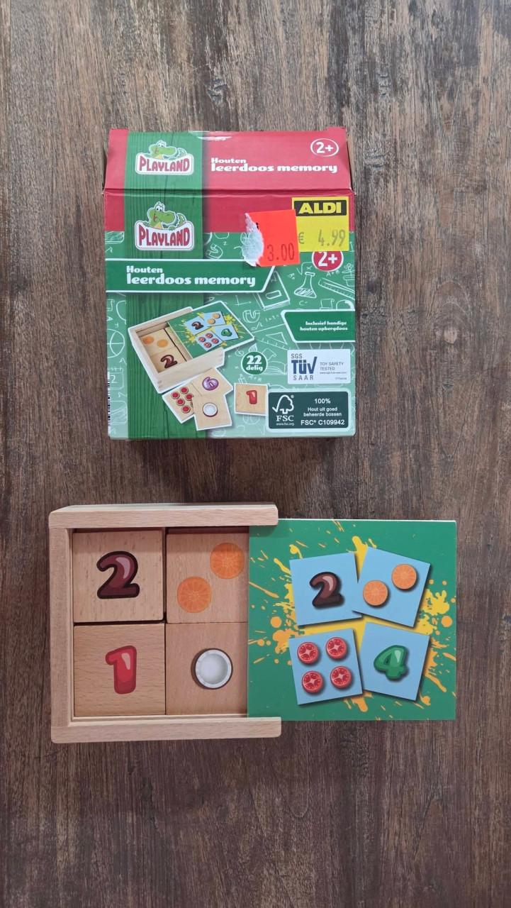🎈 Playland houten memory leerdoos.