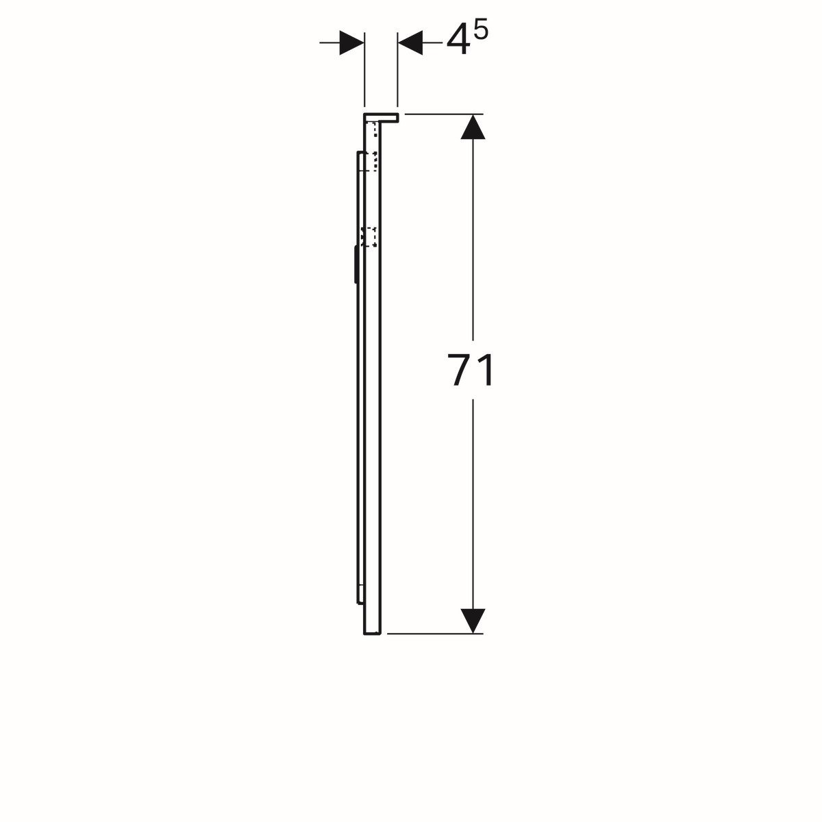 Sphinx spiegel met indirecte verlichting 120x71cm (Badkamer)