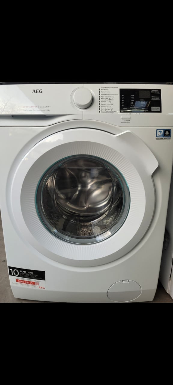 AEG 6000 series wasmachine 9kg, weinig gebruikt, als nieuw!