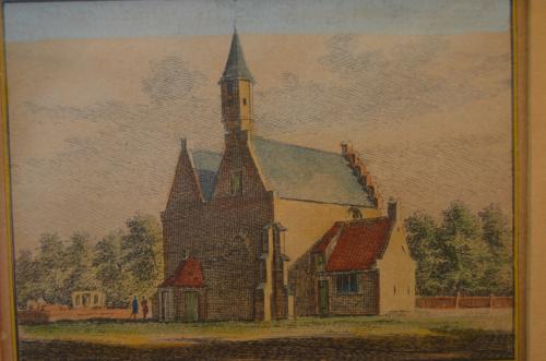 Gravure 'het dorp Grypskerke' 1743