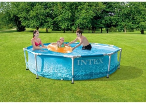 Zwembad Intex Beach Side Metal Frame 305 met filterpomp