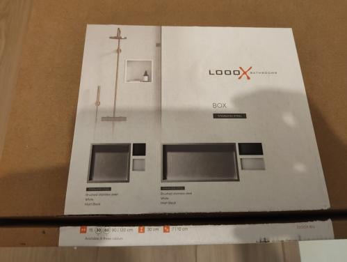 Looox Box inbouwnis 60x30cm met flens Wit