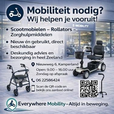 🛵 Mobiliteit nodig? Everywhere Mobility helpt je vooruit!