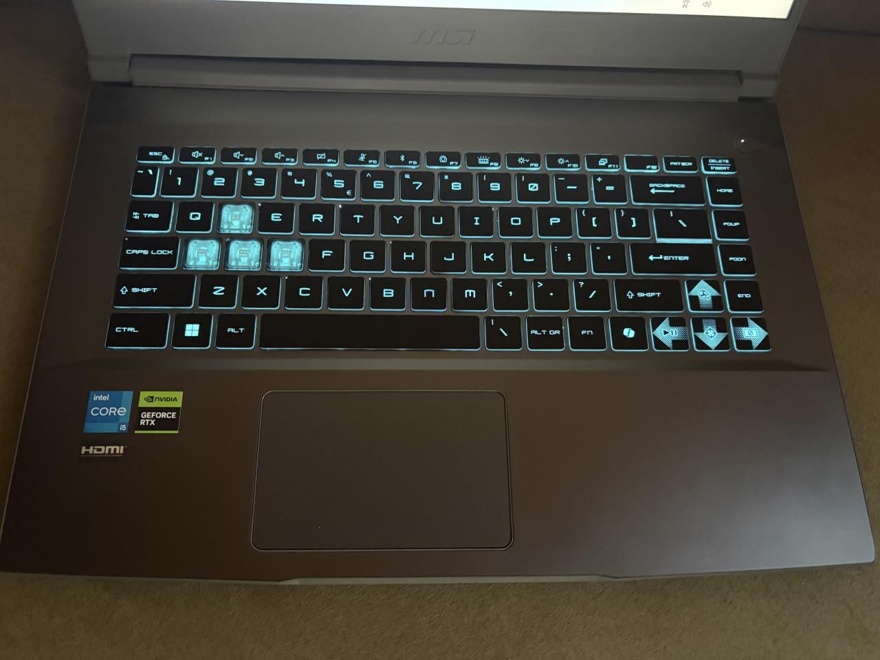 MSI Thin gaminglaptop |nVidia RTX 3050 | Intel i5 |16GB RAM | 512 GB SSD