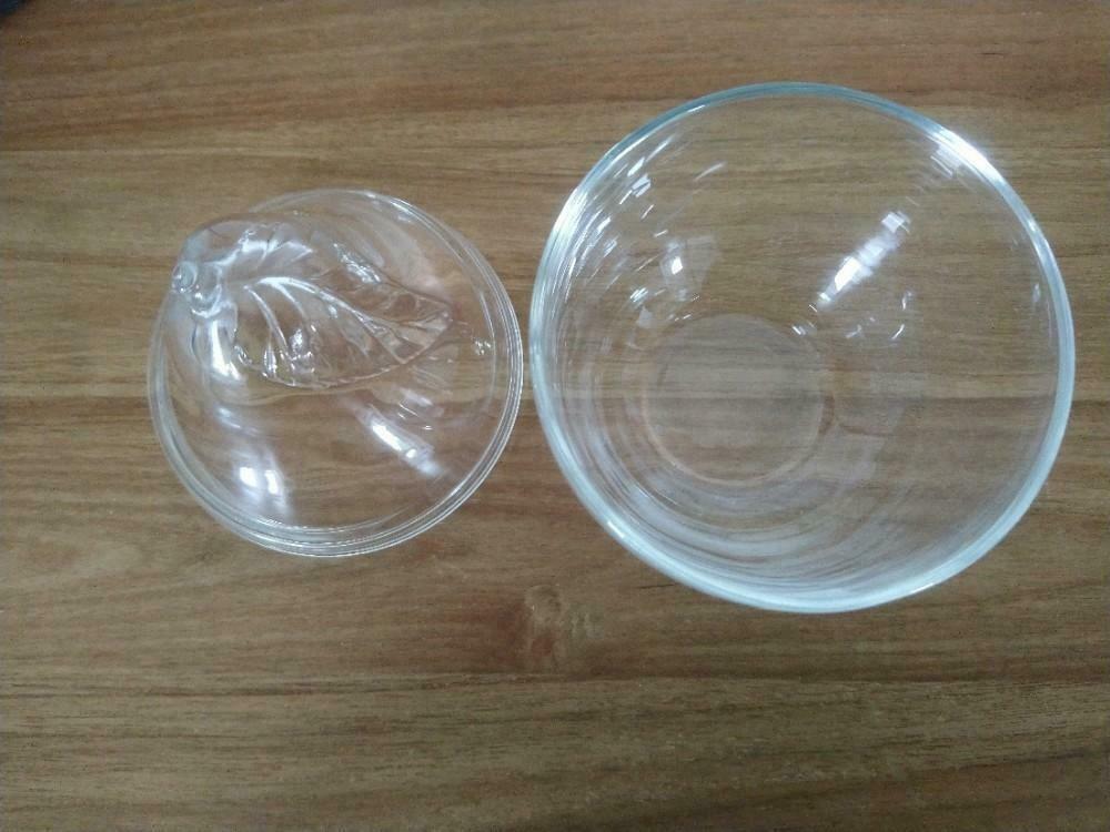 Vintage Luminarc glazen peer dekselpot