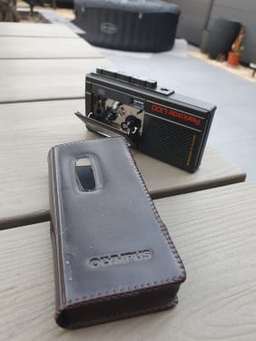 Prachtige zgan Olympus microcassettebandrecorder, Pearlcorder L100, spraakr