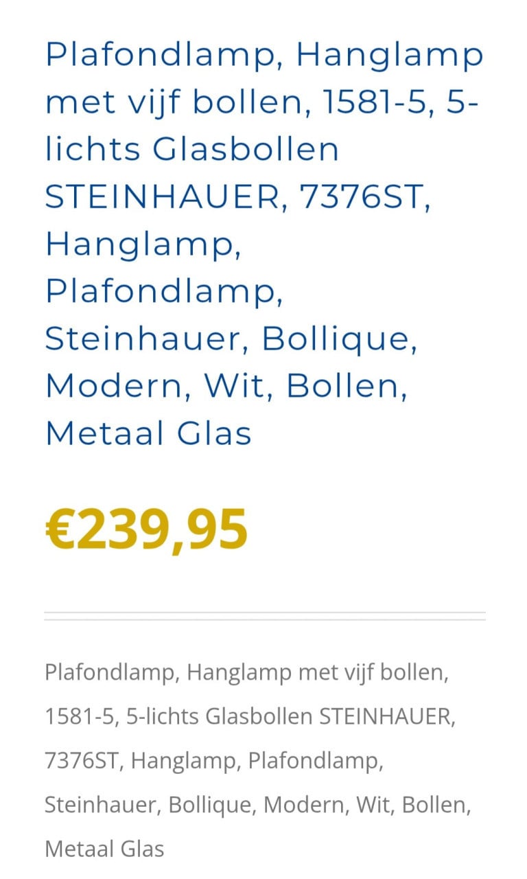 2x witte bollen design hanglamp "Steinhauer Bollique"