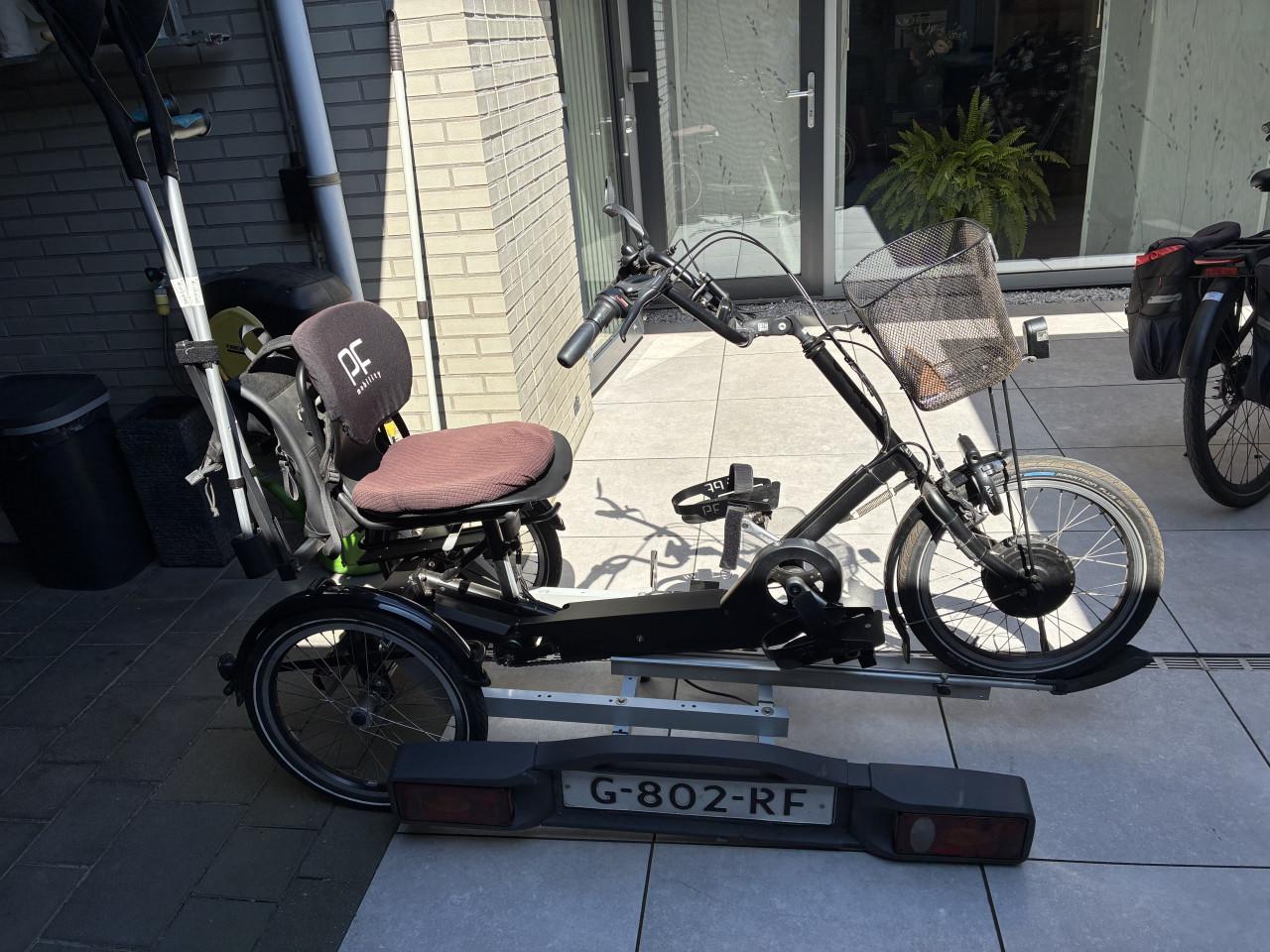 Fietsendrager voor driewielfiets