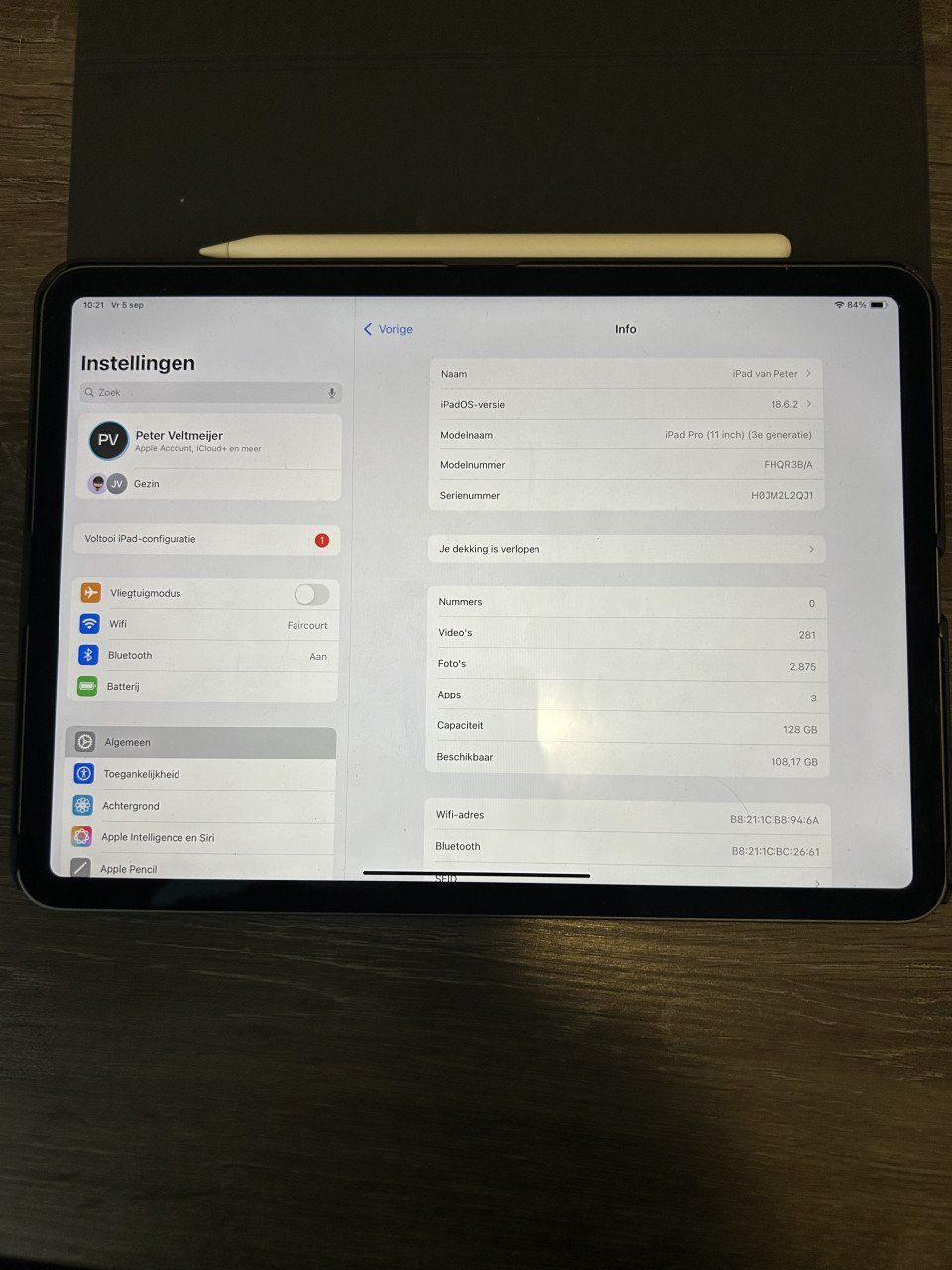 IPad Pro M1, Pencil, magic keyboard, sleeve, cover
