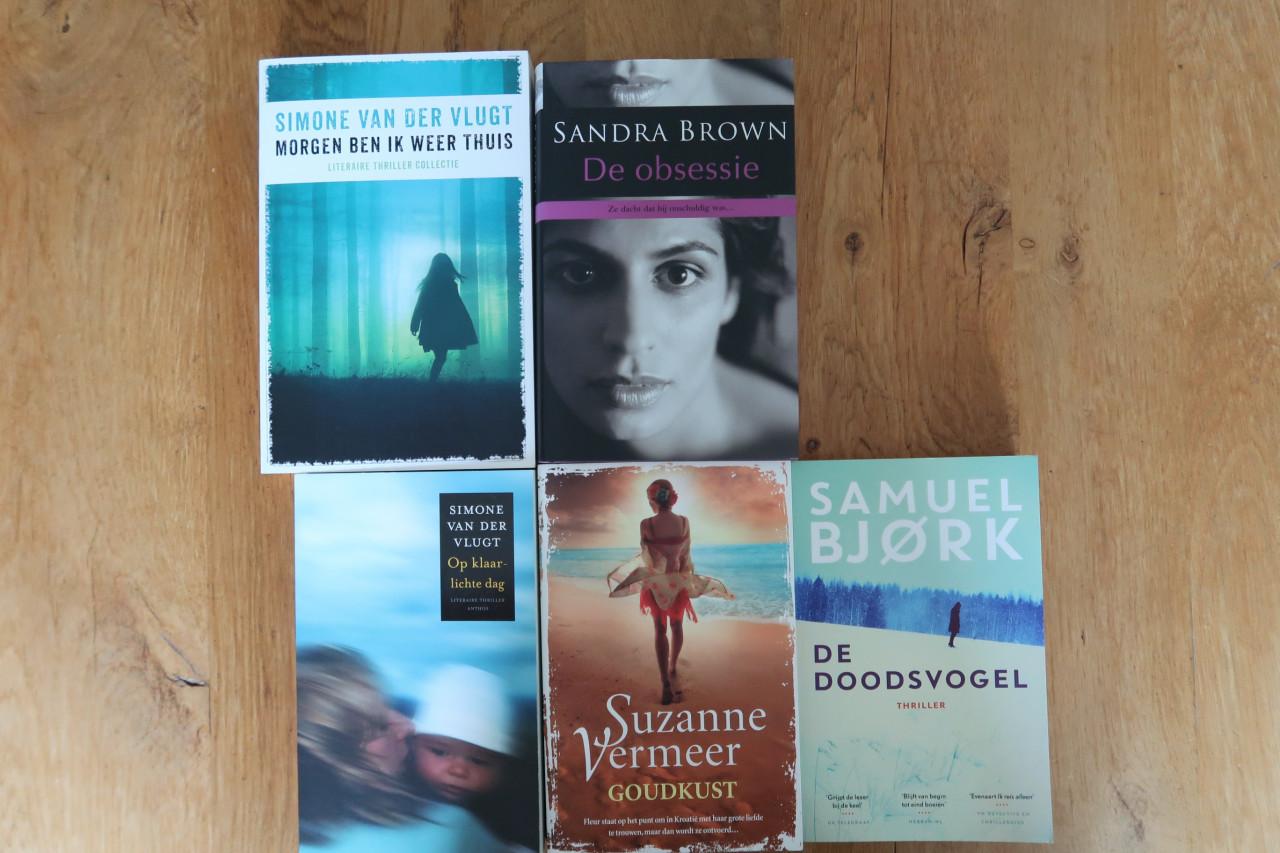 5 Spannende thrillers voor €1,00 per stuk