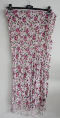 Witte sjaal met bloemen print
