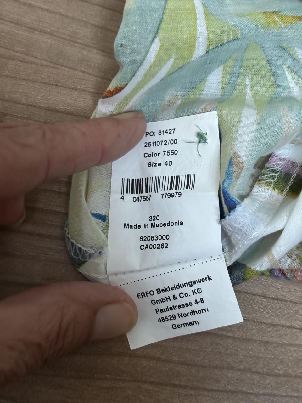 Erfo blouse soepele katoen maat 38